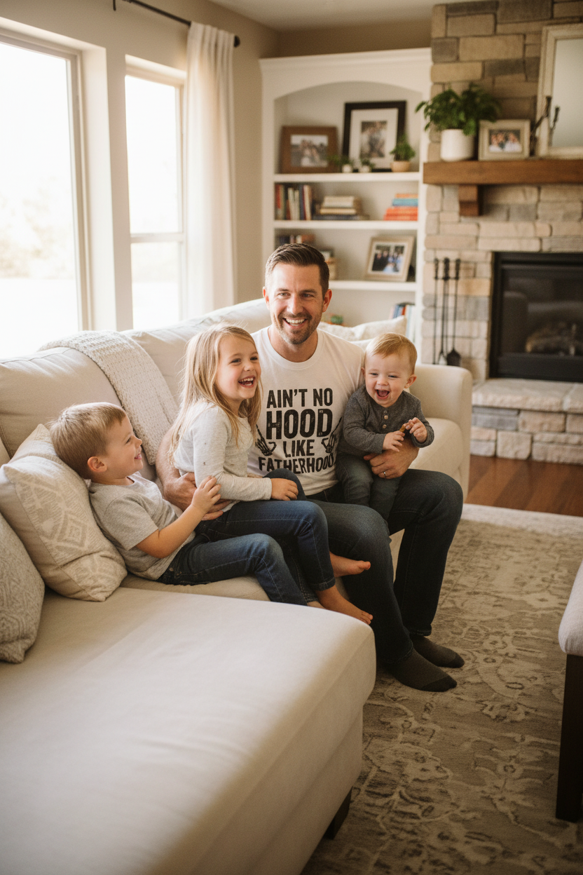Ain't No Hood Like Fatherhood Comfort Colors Graphic Tee