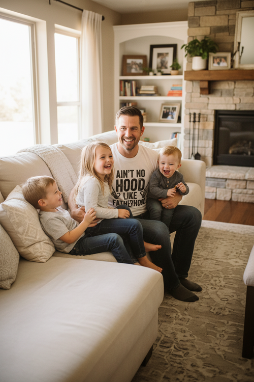 Ain't No Hood Like Fatherhood Comfort Colors Graphic Tee