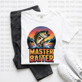 Master Baiter Fishing T-Shirt - White Comfort Colors Tee