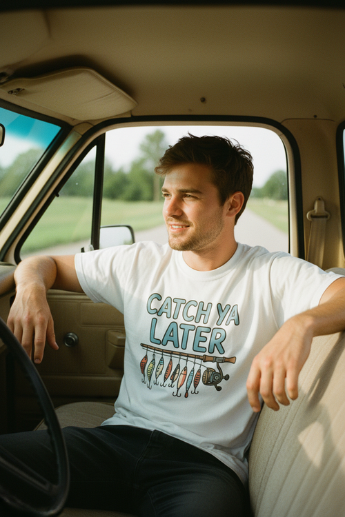 Catch Ya Later Fishing Rod & Lures Comfort Colors Graphic Tee
