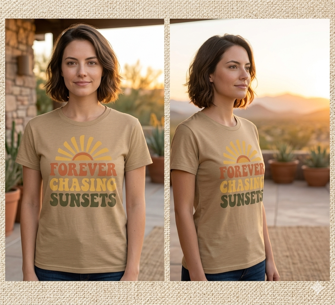 Forever Chasing Sunsets Retro Tee – Vintage Aesthetic Shirt