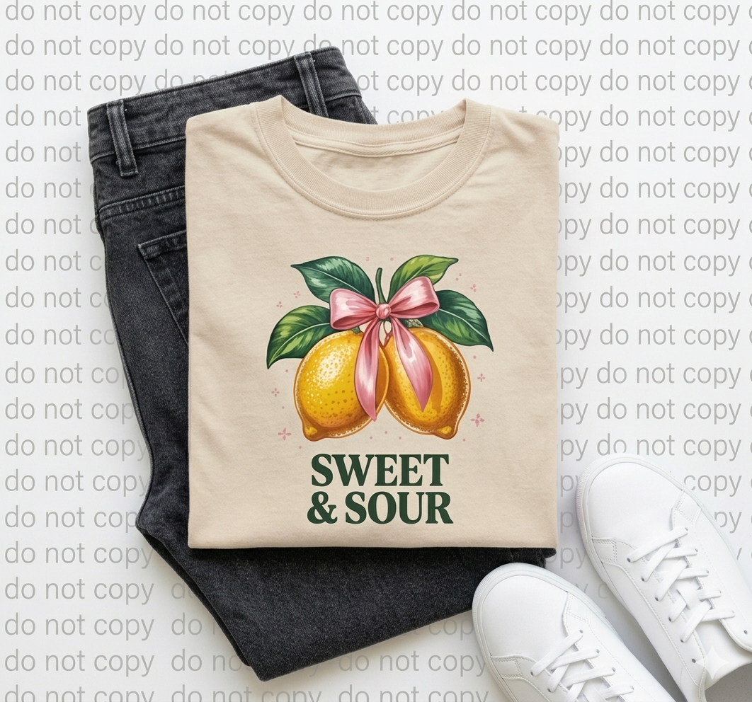 Sweet & Sour Lemon Bow Tee – Retro Coquette Aesthetic Shirt