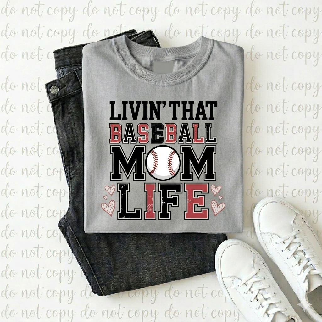 Baseball Mom Life Graphic Tee – Soft Heather Sport Shirt
