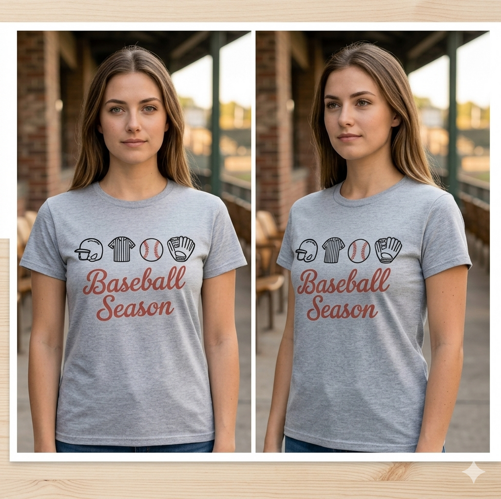 Baseball Season Graphic Tee – Athletic Heather Sport Shirt
