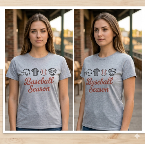 Baseball Season Graphic Tee – Athletic Heather Sport Shirt
