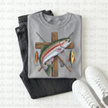 The "Fisher of Men" Vintage Cross Tee – Detailed DTF Classic Comfort