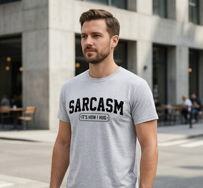 Sarcasm It’s How I Hug Graphic Tee – Funny Sarcastic Shirt
