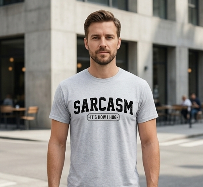 Sarcasm It’s How I Hug Graphic Tee – Funny Sarcastic Shirt