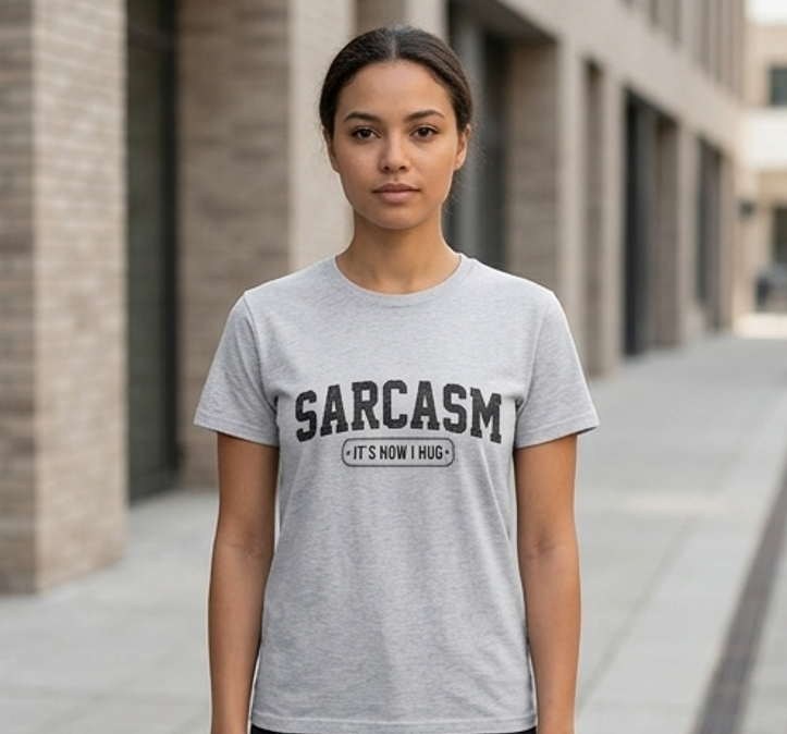 Sarcasm It’s How I Hug Graphic Tee – Funny Sarcastic Shirt
