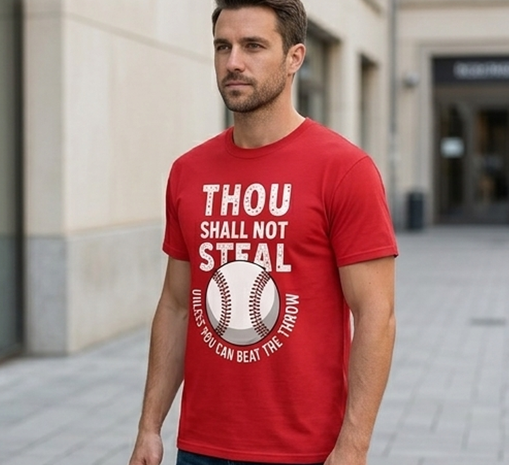 Thou Shall Not Steal Baseball Tee – Funny Gameday Sport Shirt