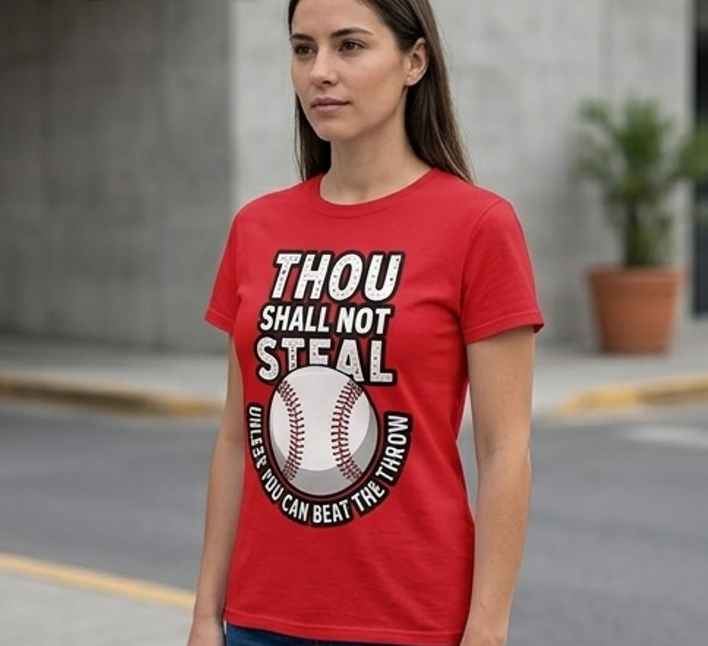 Thou Shall Not Steal Baseball Tee – Funny Gameday Sport Shirt
