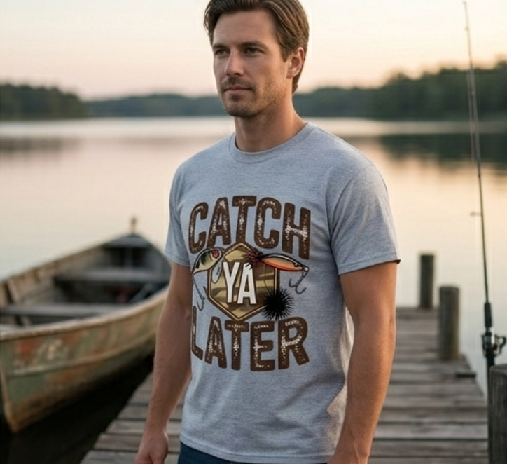 Catch Ya Later Fishing Lure Comfort Colors Graphic Tee