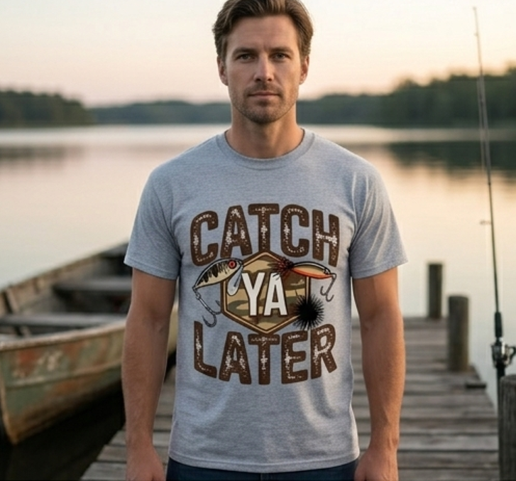Catch Ya Later Fishing Lure Comfort Colors Graphic Tee
