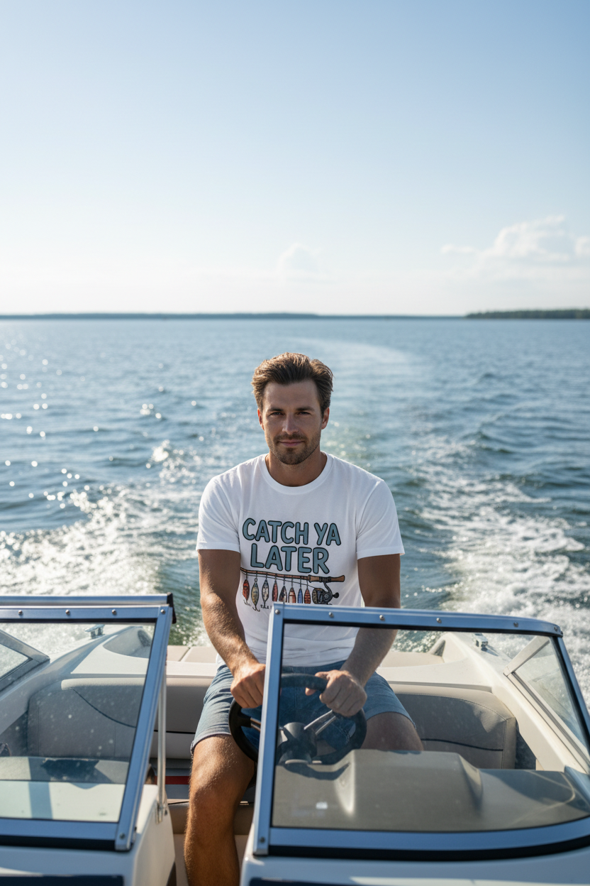 Catch Ya Later Fishing Rod & Lures Comfort Colors Graphic Tee