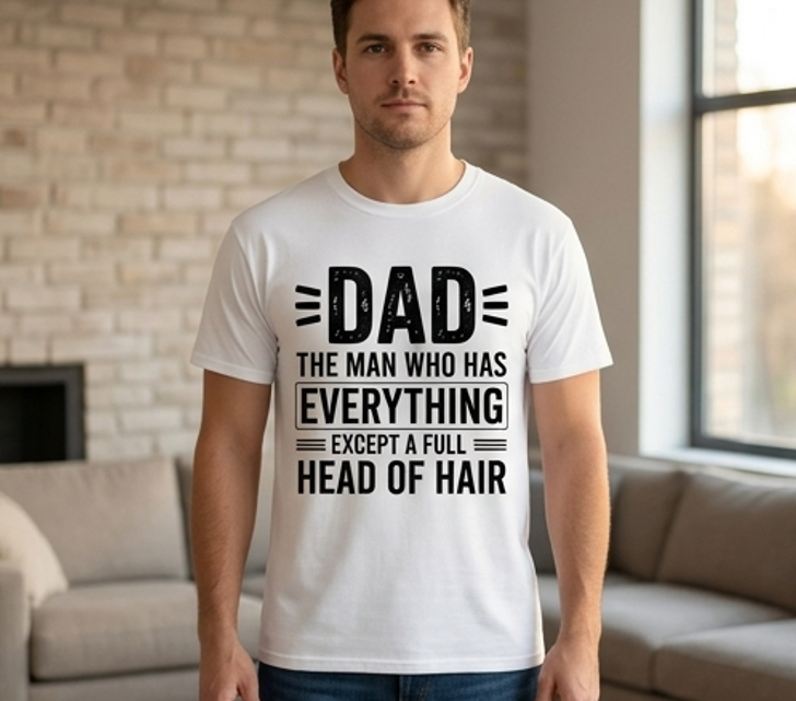 Dad Has Everything Except A Full Head Of Hair Funny Tee