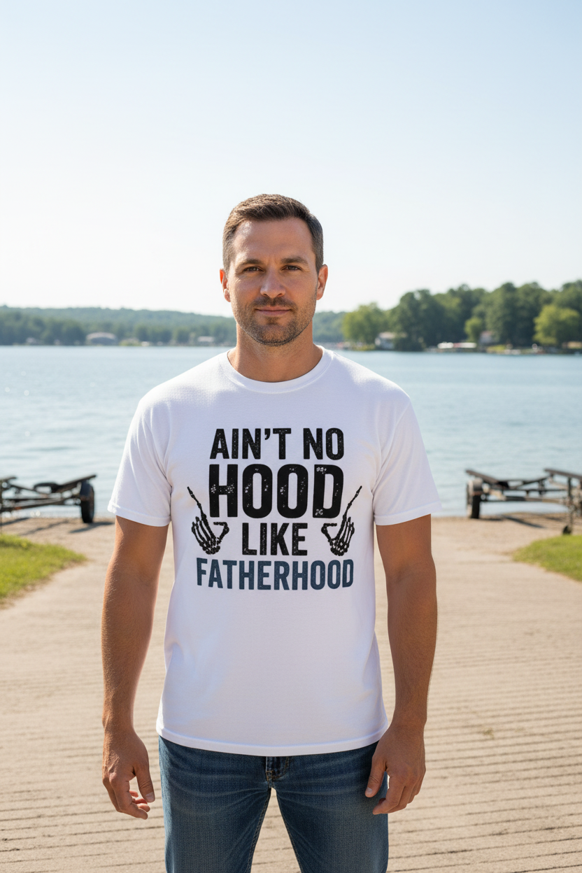 Ain't No Hood Like Fatherhood Comfort Colors Graphic Tee